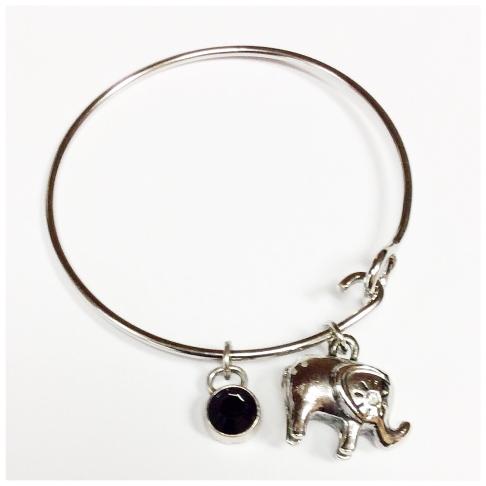 Elephant Charm Bracelet Silver-Tone